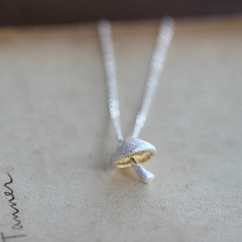 Fashion Two-color Mushroom Necklace For Women
